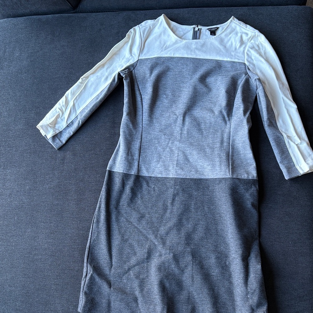 Ann Taylor Two-Tone Long Sleeve Dress